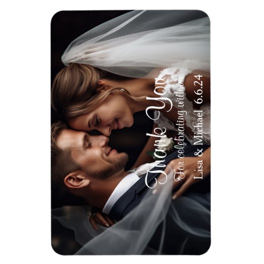 Custom Wedding Danke Magnet (Vertikal)