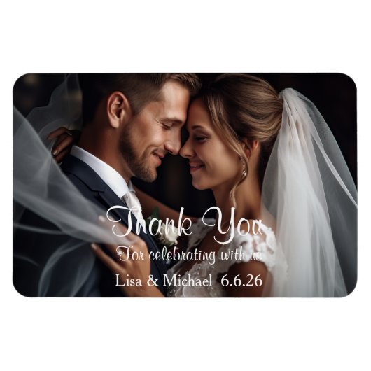 Custom Wedding Danke Magnet (Horizontal)