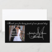Custom Wedding danke Monogram Foto Card (Vorne/Hinten)