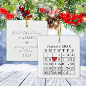 Custom Wedding Date Kalender Weihnachtsschmuck