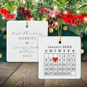 Custom Wedding Date Kalender Weihnachtsschmuck