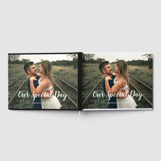 Custom Wedding Day Foto Gästebuch (Voll)