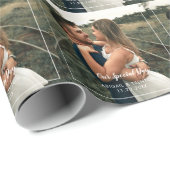 Custom Wedding Day Foto Geschenkpapier (Rolleneckpunkt)