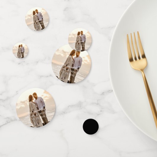 Custom Wedding Day Foto Konfetti (Gruppe)