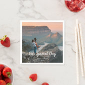 Custom Wedding Day Foto Serviette (Beispiel)