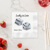 Custom Wedding Dice Lucky in Liebe Serviette (Beispiel)