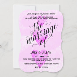 Custom Wedding Einladung traditionelle Herzen