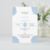 Custom Wedding Elegant Blue Einladung (Stehend Vorderseite)