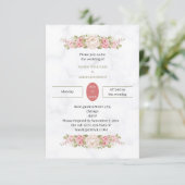 Custom Wedding Elegante Rose Blume Einladung (Stehend Vorderseite)