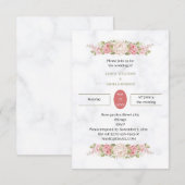 Custom Wedding Elegante Rose Blume Einladung (Vorne/Hinten)
