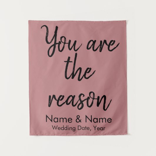 Custom Wedding Empfang Zeremonie Foto Stand Prop Wandteppich (Vorderseite)