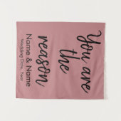 Custom Wedding Empfang Zeremonie Foto Stand Prop Wandteppich (Vorderseite (Horizontal))