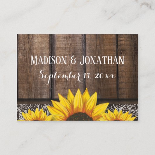 Custom Wedding Enclosure Card: Anfahrt oder Hotel Visitenkarte (Rückseite)