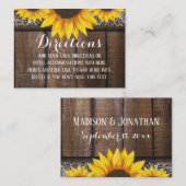 Custom Wedding Enclosure Card: Anfahrt oder Hotel Visitenkarte (Vorne/Hinten)