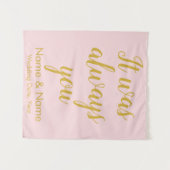 Custom Wedding Es war immer Ihre Zeremonie Foto Wandteppich (Vorderseite (Horizontal))