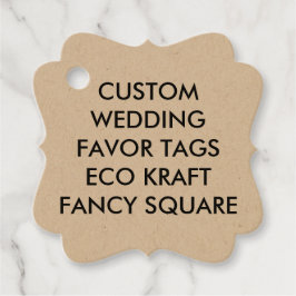 Custom Wedding EXTRAVAGANT SQUARE FAVOR TAGS - ÖKO Geschenkanhänger