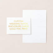 Custom Wedding FAVOR ENCLOSURE CARDS - GOLD DRUCKE Folienkarte (Anzeige)