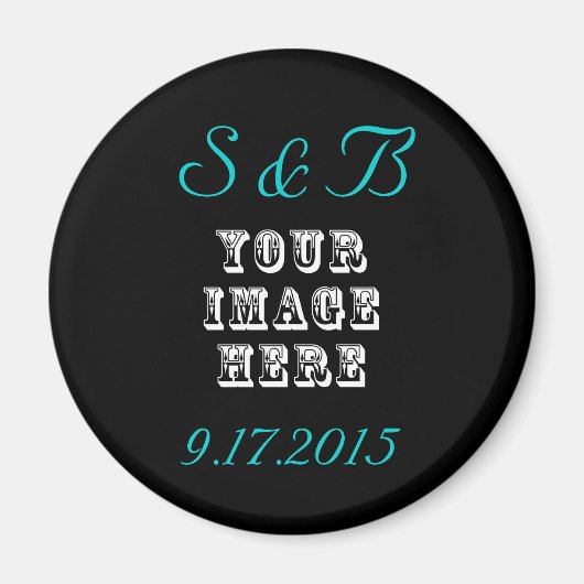 Custom Wedding Favor Magnet (Vorne)