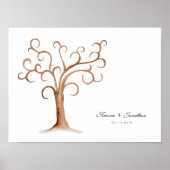Custom Wedding Fingerprint Tree Gästebuch (Vorne)
