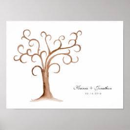 Custom Wedding Fingerprint Tree Gästebuch