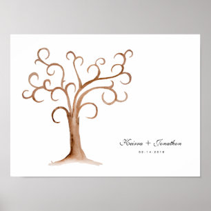 Custom Wedding Fingerprint Tree Gästebuch
