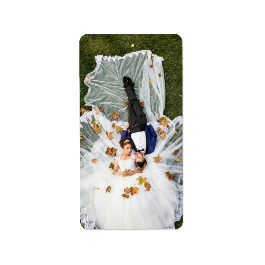 Custom Wedding Foto Adressaufkleber (Vorne)