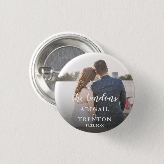 Custom Wedding Foto Button (Vorne & Hinten)