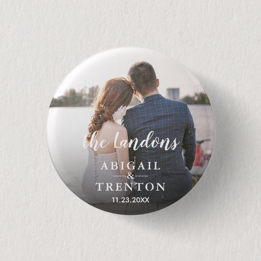 Custom Wedding Foto Button (Vorderseite)