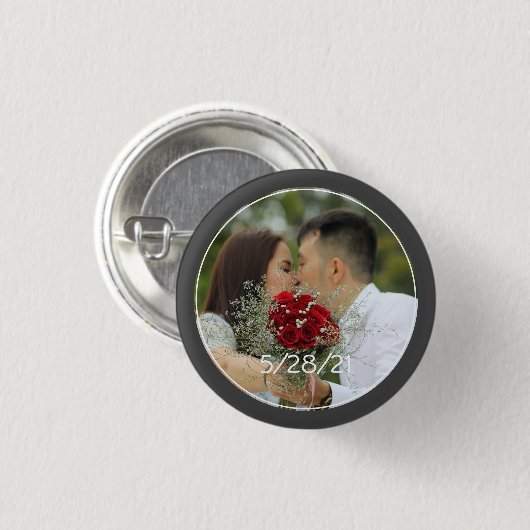 Custom Wedding Foto Button (Vorne & Hinten)