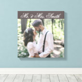 Custom Wedding Foto Canvas Print Leinwanddruck (Insitu (Holzboden))