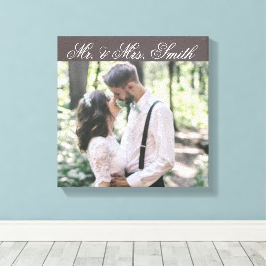 Custom Wedding Foto Canvas Print Leinwanddruck (Insitu (Holzboden))