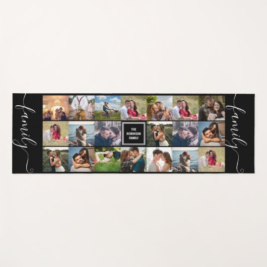 Custom Wedding Foto Collage Yoga Mat Yogamatte (Vorderseite (Horizontal))