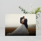 Custom Wedding Foto Dankeschön Card Folieneinladung (Stehend vorne)