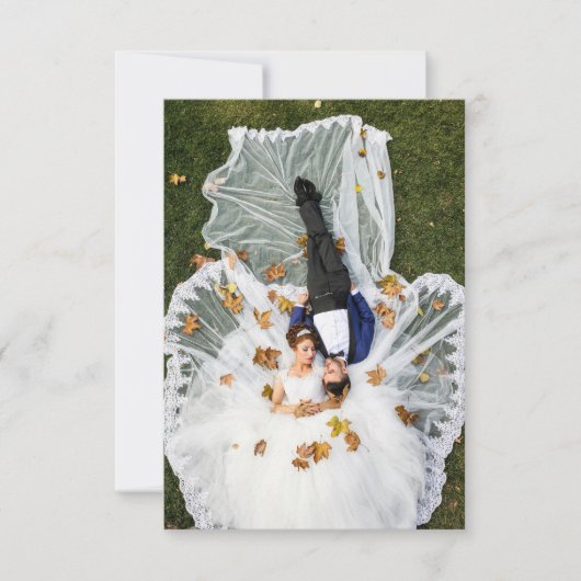 Custom Wedding Foto Dankeskarte (Vorderseite)