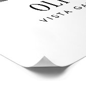 Custom Wedding Foto & Details Museum Style Poster (Ecke)