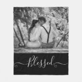 Custom Wedding Foto Fleece Blanket (Vorderseite)