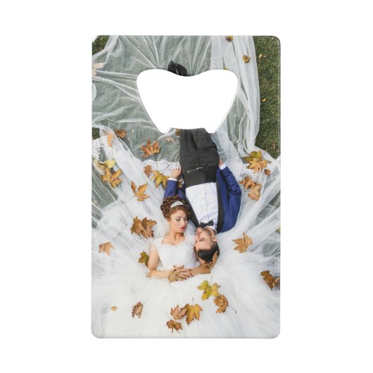 Custom Wedding Foto Geldbeutel Flaschenöffner (Vorderseite)