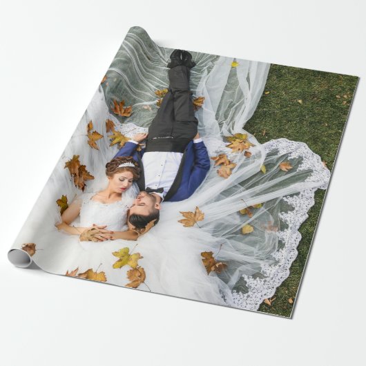 Custom Wedding Foto Geschenkpapier (Ungerollt)