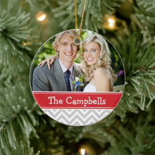 Custom Wedding Foto Keepake Holiday Ornament