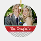 Custom Wedding Foto Keepake Holiday Ornament (Vorne)