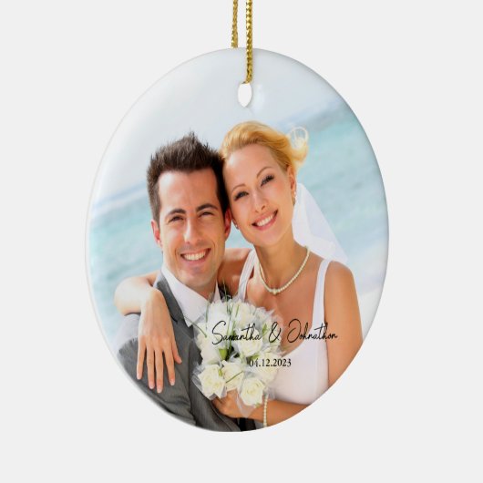 Custom Wedding Foto Keramik Ornament (Rechts)