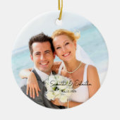 Custom Wedding Foto Keramik Ornament (Vorne)