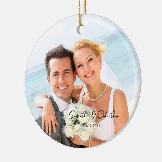 Custom Wedding Foto Keramik Ornament (Links)
