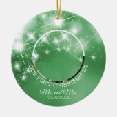 Custom Wedding Foto Keramik Ornament (Vorne)