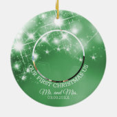 Custom Wedding Foto Keramik Ornament (Hinten)