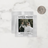 Custom Wedding Foto Liebe & Dankeschön Karte (Vorderseite/Rückseite Beispiel)