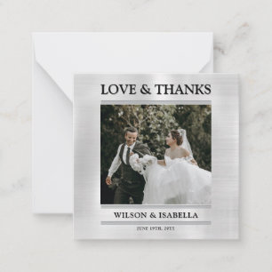 Custom Wedding Foto Liebe & Dankeschön Karte