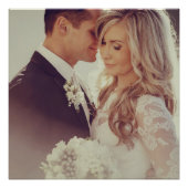 Custom Wedding Foto Personalisiert Art Print Poster (Vorderseite)