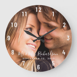 Custom Wedding Foto Personalisiert Large Clock Große Wanduhr