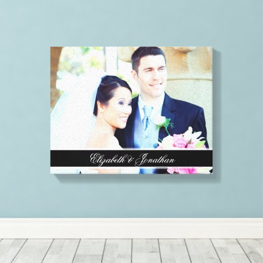 Custom Wedding Foto Personalisierte Leinwand Kunst (Insitu (Holzboden))
